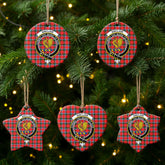 Sinclair Modern Tartan Crest Christmas Ceramic Ornament